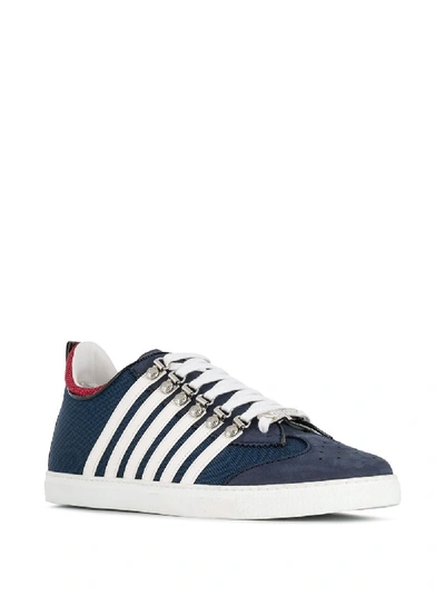 Shop Dsquared2 Laced Nylon Sneaker In Blue
