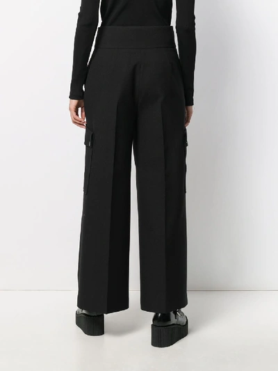 Shop Stella Mccartney Wool Wide Leg Trousers In Black