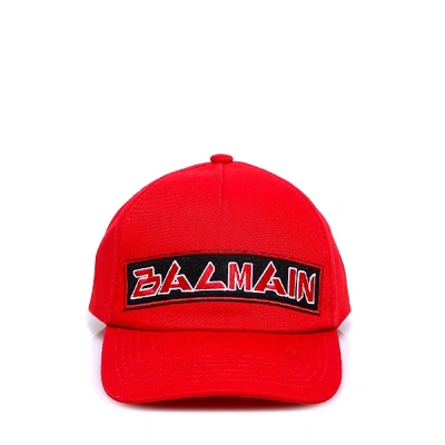Shop Balmain Hat In Red
