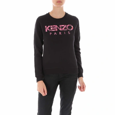 Shop Kenzo Paris Slim Sweatshirt Sweasthirt In Black