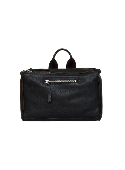 Shop Givenchy Pandora Messenger Bag In Black Leather In Nero