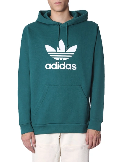 Shop Adidas Originals "trefoil" Sweatshirt In Green