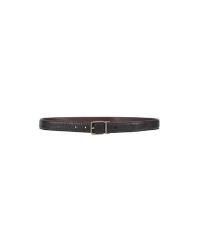 Shop Dolce & Gabbana Belts In Dark Brown