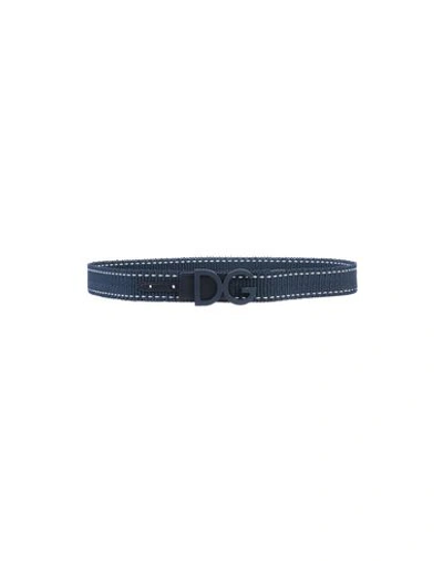 Dolce & Gabbana Fabric Belt In Slate Blue