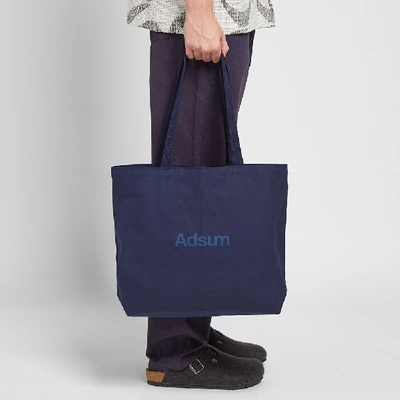 Shop Adsum Heavyweight Canvas Tote Bag In Blue