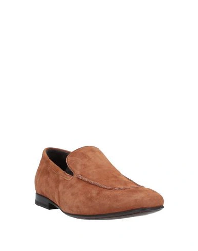 Shop Alberto Guardiani Loafers In Brown