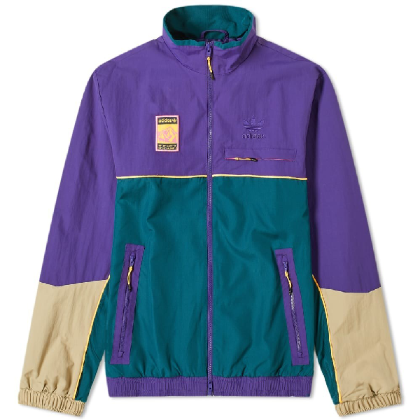 purple adidas track top