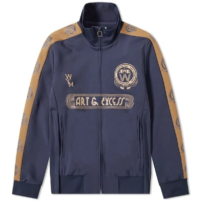Shop Wooyoungmi Logo Track Jacket In Blue