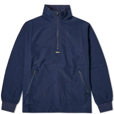 Shop Adsum Half Zip Popover Jacket In Blue