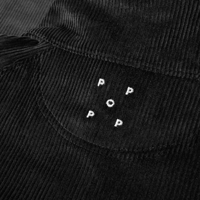 Shop Pop Trading Company Pop Trading Company Drs Cord Half Zip Jacket In Black