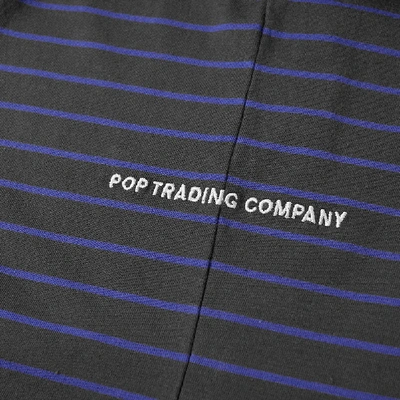 Shop Pop Trading Company Pop Trading Company Casper Stripe Pocket Tee In Black