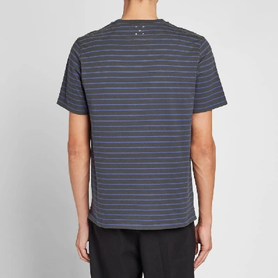 Shop Pop Trading Company Pop Trading Company Casper Stripe Pocket Tee In Black