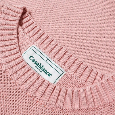 Shop Casablanca Crab Crew Knit In Pink
