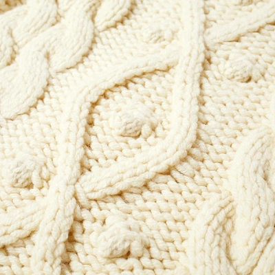 Shop Acne Studios Kilian Cable Knit In White