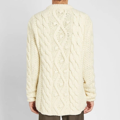 Shop Acne Studios Kilian Cable Knit In White