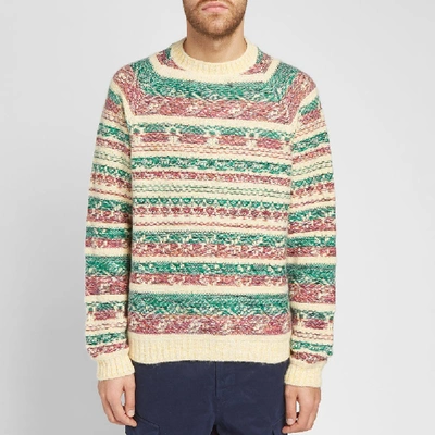 Shop Acne Studios Karlos Multi Jacquard Knit In Yellow