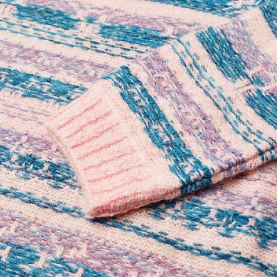 Shop Acne Studios Karlos Multi Jacquard Knit In Pink