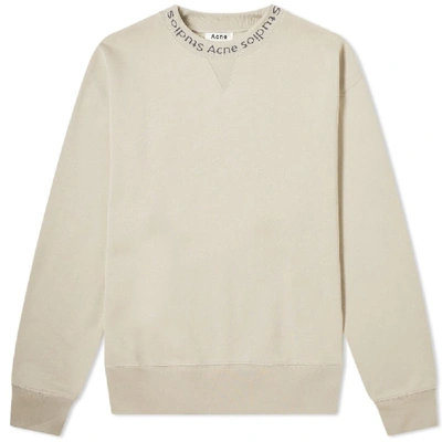 Acne Studios Flogho Crew Sweat In Neutrals ModeSens