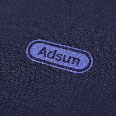 Shop Adsum Pill Logo Popover Hoody In Blue