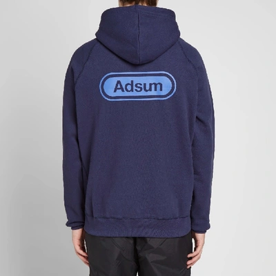 Shop Adsum Pill Logo Popover Hoody In Blue