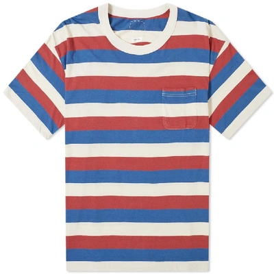 Shop Visvim Border Jumbo Tee In Red