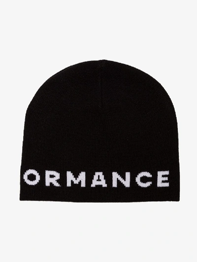Shop Peak Performance Black Logo Knit Beanie Hat