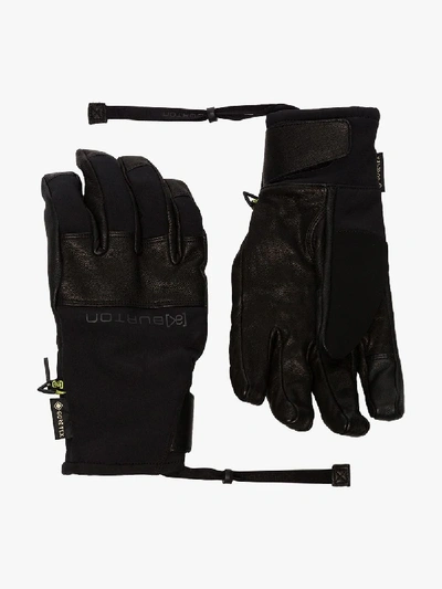 Shop Burton Ak Black Gore-tex Leather Gloves