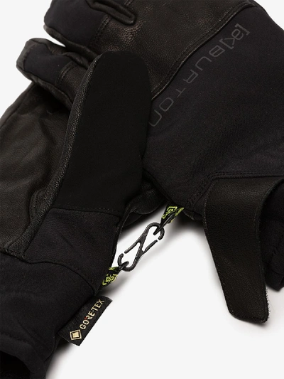Shop Burton Ak Black Gore-tex Leather Gloves
