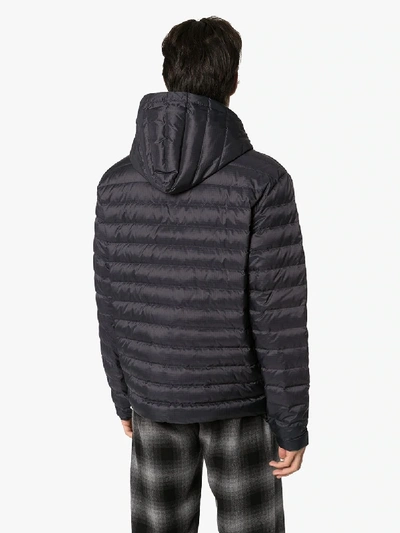 Shop Off-white Hooded Padded Jacket In Blue