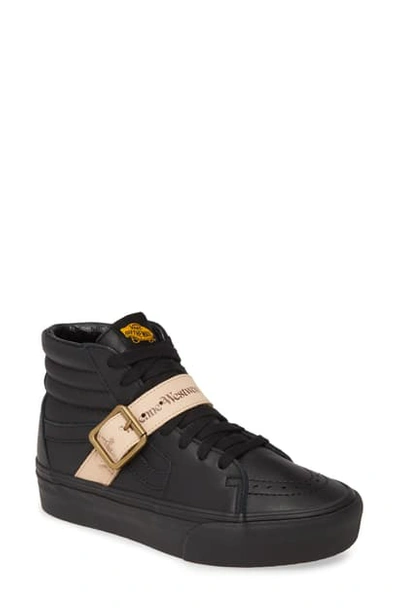 Shop Vans X Vivienne Westwood Sk8-hi Platform Sneaker In Leather/ Black