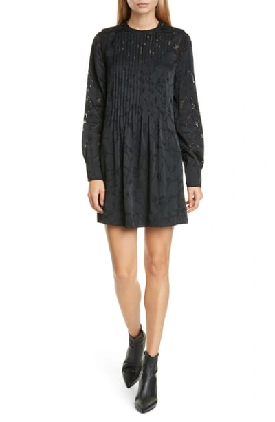 Shop Rag & Bone Rubie Long Sleeve Minidress In Black