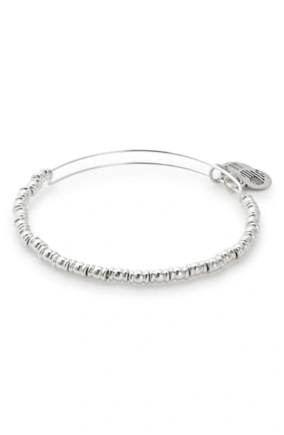 Shop Alex And Ani Rocker Beaded Bangle In Silver