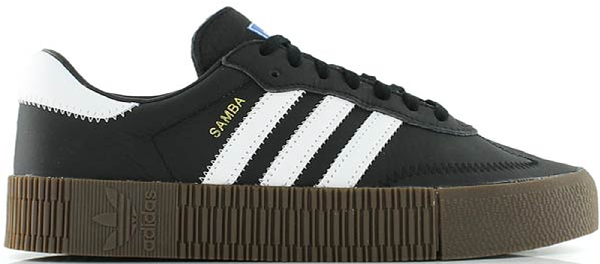 Pre-Owned Adidas Originals Adidas Sambarose Black White Gum (w) In Core Black/cloud White/gum | ModeSens