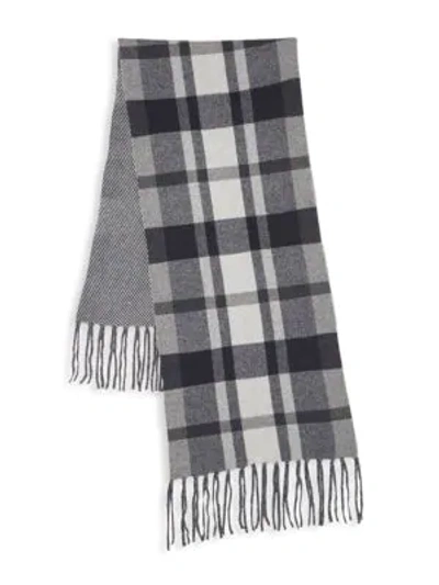 Shop Saks Fifth Avenue Wool & Cashmere Scarf In Navy