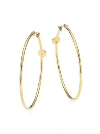 Shop Judith Leiber 14k Goldplated Sterling Silver Hoop Earrings