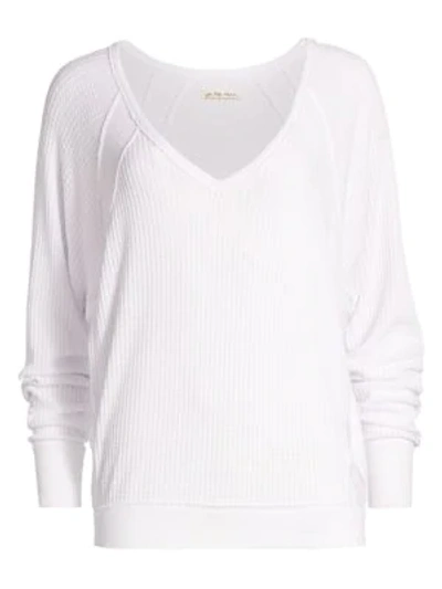 Shop Free People Slouchy Thermal Top In White
