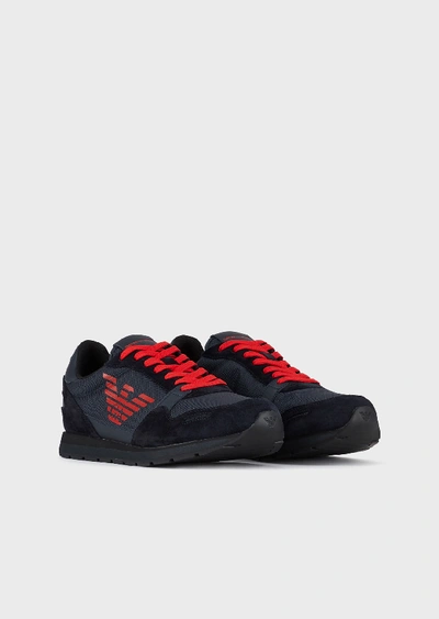 Shop Emporio Armani Sneakers - Item 11778516 In Midnight Blue