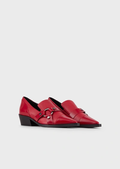 Shop Emporio Armani Monk Straps - Item 28001800 In Red