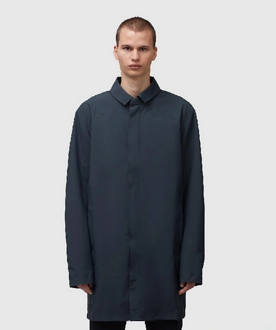 Shop Arc'teryx Mens Keppel Trench Coat In Blue