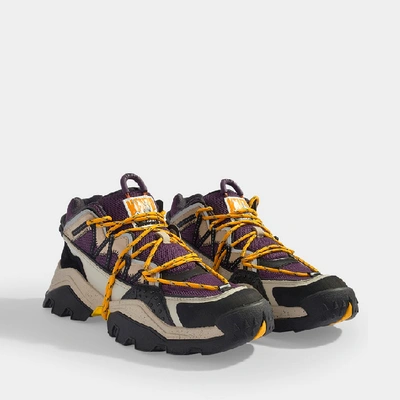 Shop Kenzo Inka Low Top Sneakers In Purple Polyester