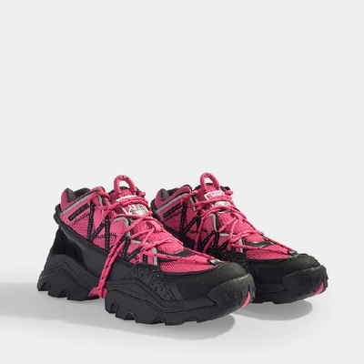 Shop Kenzo Inka Low Top Sneakers In Pink Polyester