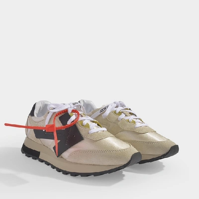 Shop Off-white Hg Runner Sneakers In  And Black Leather And Polyamide