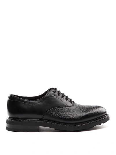 Shop Ferragamo Tanger Leather Oxford Shoes In Black