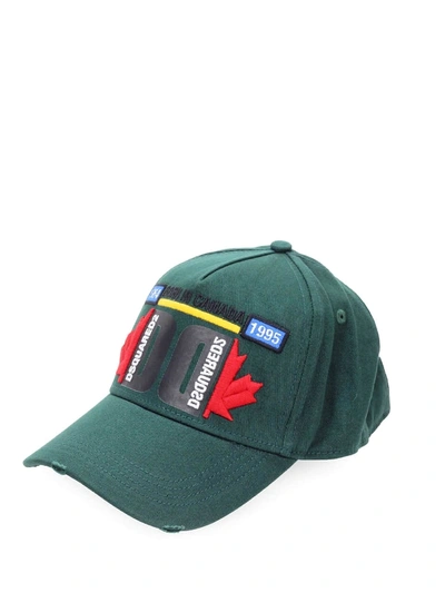 Shop Dsquared2 Logo Baseball Cap In Green