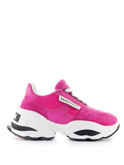 Shop Dsquared2 The Giant Hike Sneakers In Fuchsia