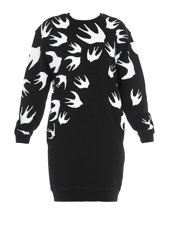 alexander mcqueen black and white dress