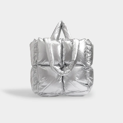 Shop Off-white Puffy Small Bag In Silver Nylon