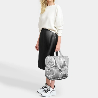 Shop Off-white Puffy Small Bag In Silver Nylon