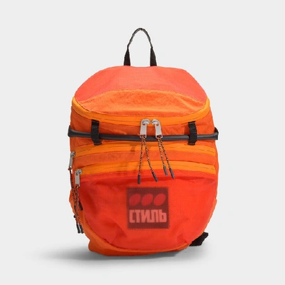 Shop Heron Preston Dots Ctnbm Foldable Backpack In Orange