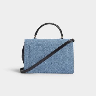 Shop Off-white Denim Jitney 1.4 Bag In Faded Denim